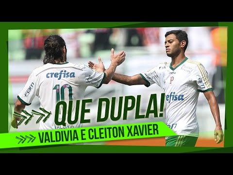 Valdivia e Cleiton Xavier protagonizam tabelinhas