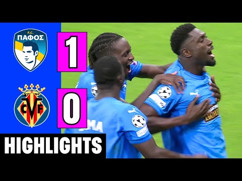 Pafos vs Villarreal 1-0 Highlights | Derrick Luckassen Goal | UCL 2025-26