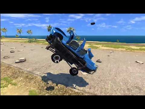 BeamNG.Drive Большая подборка аварий #1 . Разбиваем тачки в хлам. Мультик про машинки