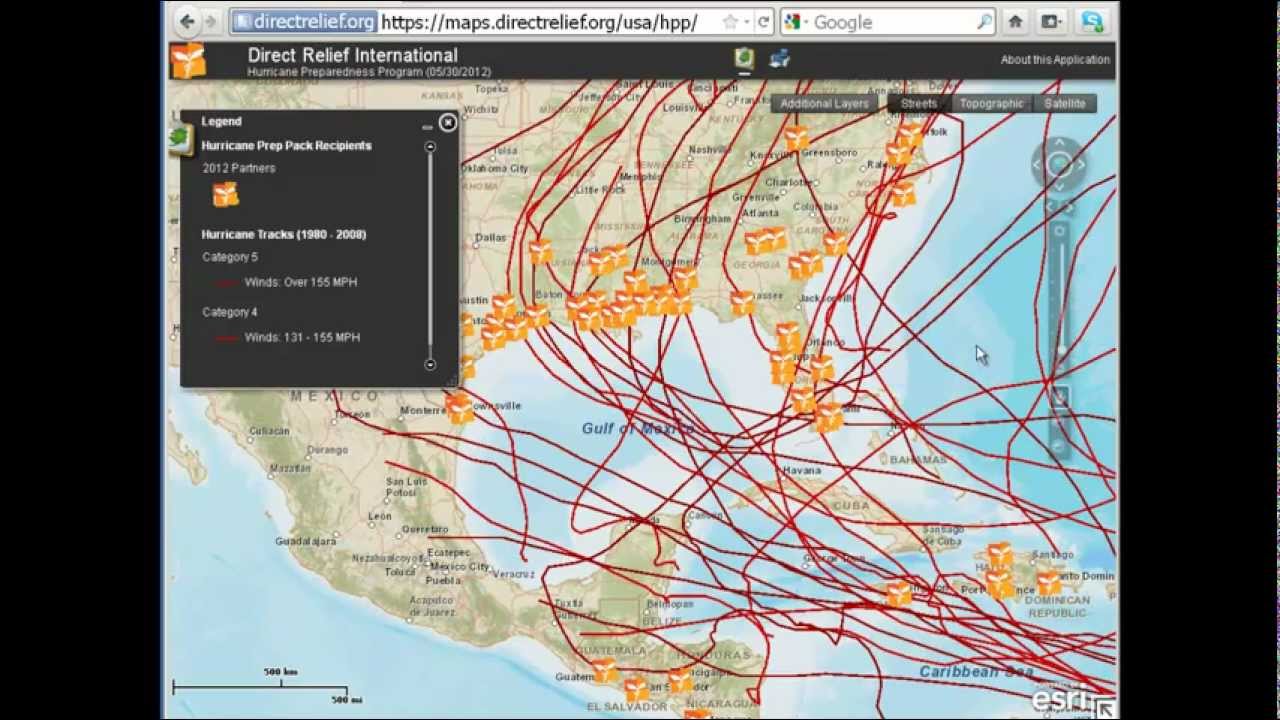 Hurricane Preparedness & Distribution Interactive Map