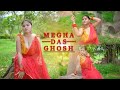 Megha Das Ghosh Official Red Chiffon Saree Bong Saree Fashion Video Outdoor Saree Video 2023