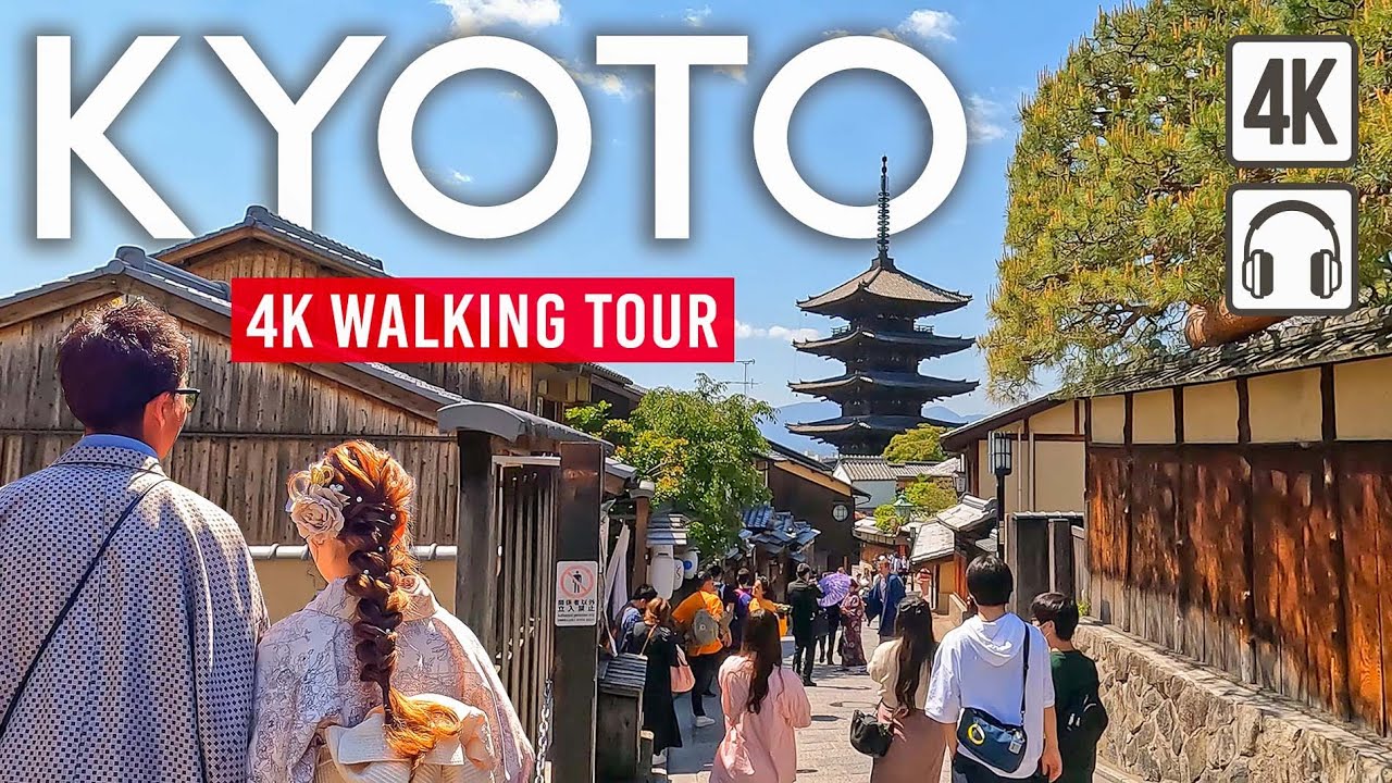 Immersive street-level walking tour through Kyoto Kiyomizu, Japan, showcasing authentic urban landscapes, local architecture, and the vibrant atmosphere of the city's neighborhoods