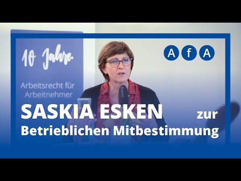 AfA Update: Saskia Esken zur betrieblichen Mitbestimmung