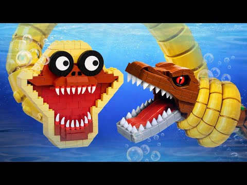Built Hungry Worms and Mosasaurus Entirely Out of LEGO | ROBO Bricks