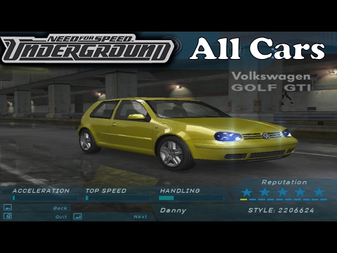 NFS Underground | All Cars Presentation