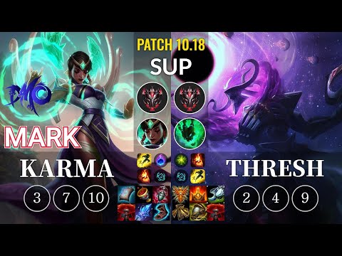 DMO Mark Karma vs Thresh Sup - KR Patch 10.18