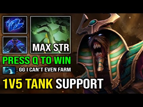 SUPER 1v5 TANK SUPPORT Position 4 Undying Max Strength Decay EZ Press Q to Win Dota 2