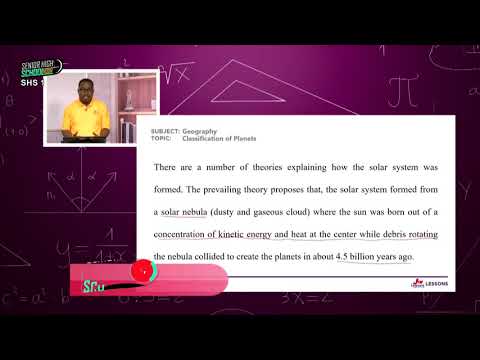 Shs Hour - Geography - Shs 1 - Solar System  Classification Of  Planets - (17- 03 - 2022)