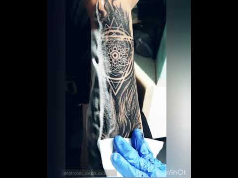 Wolf tattoo back forarms 🦊🐺