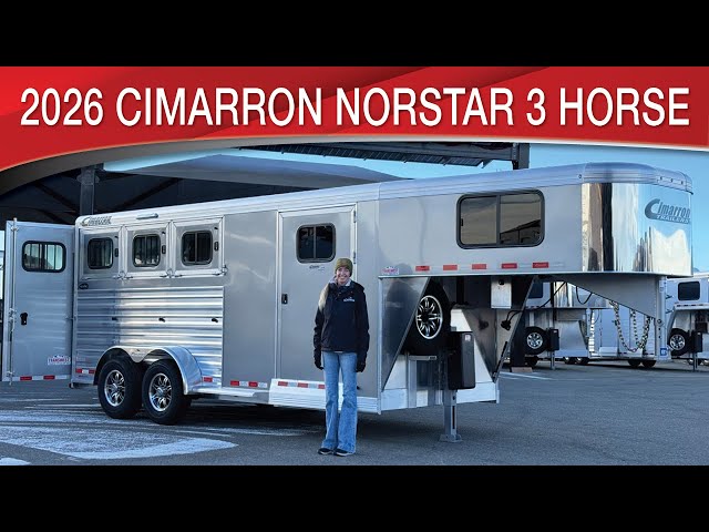 Preview image of 2026 Cimarron Norstar 3 Horse Gooseneck With RTG Package youtube video