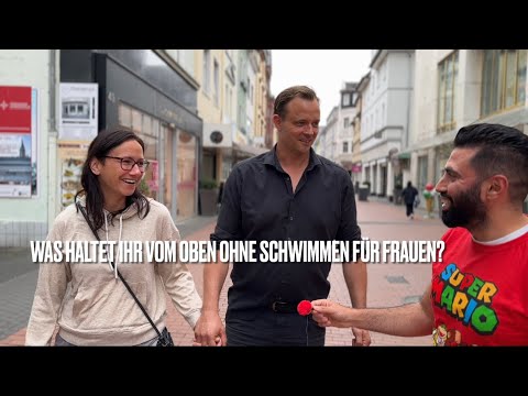 Frauen oben ohne im Schwimmbad: Wer es gut findet und wer nicht | Umfrage in Gießen | Kemal TV