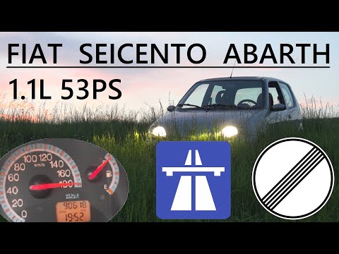 Fiat Seicento 1.1L 53PS / Drive / Engine Sound / German Autobahn