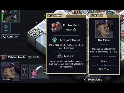 Into the Breach New Pilot Kai Miller +1 Damage at Full Health Arrogant Boost Advanced Edition