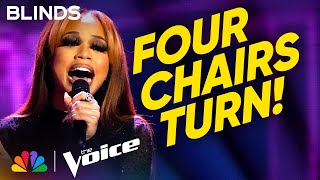 NariYella&#39;s Four-Chair Turn Performance of Dreamgirls&#39; &quot;One Night Only&quot; | The Voice Blind Auditions
