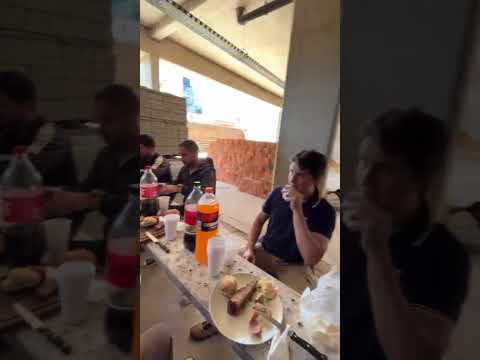 Asado de Obra. Arquitecto Fabricio Schervinsky, mi ex alumno. Villa Ocampo SANTA FE.