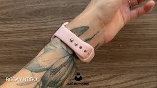 Vídeo de Pulseira Sport Slim Silicone Nozes Compatível com Apple Watch