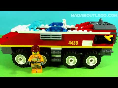 Vidéo LEGO City 4430 : Le transporteur des pompiers