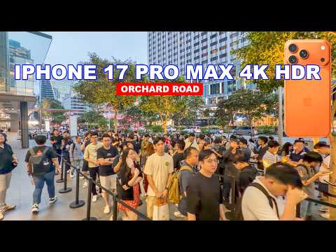 📱 iPhone 17 Pro Max 4K HDR Test at Singapore Orchard Road | Apple Store Insane Queue❤️👍