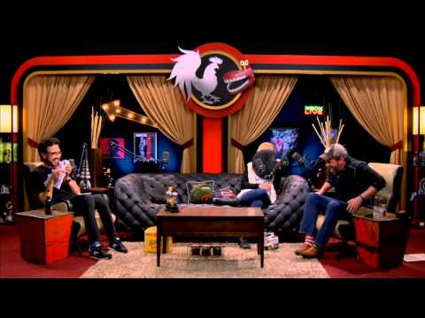 Burnie sprays Gavin with barf spray on RT Podcast #312