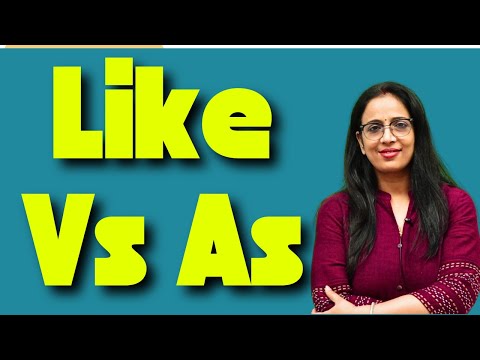 Like Vs As || Basic English Grammar in Hindi || English With Rani Ma'am