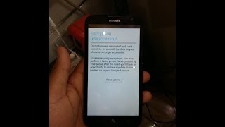 encryption unsuccessful reset phone how to remove it?