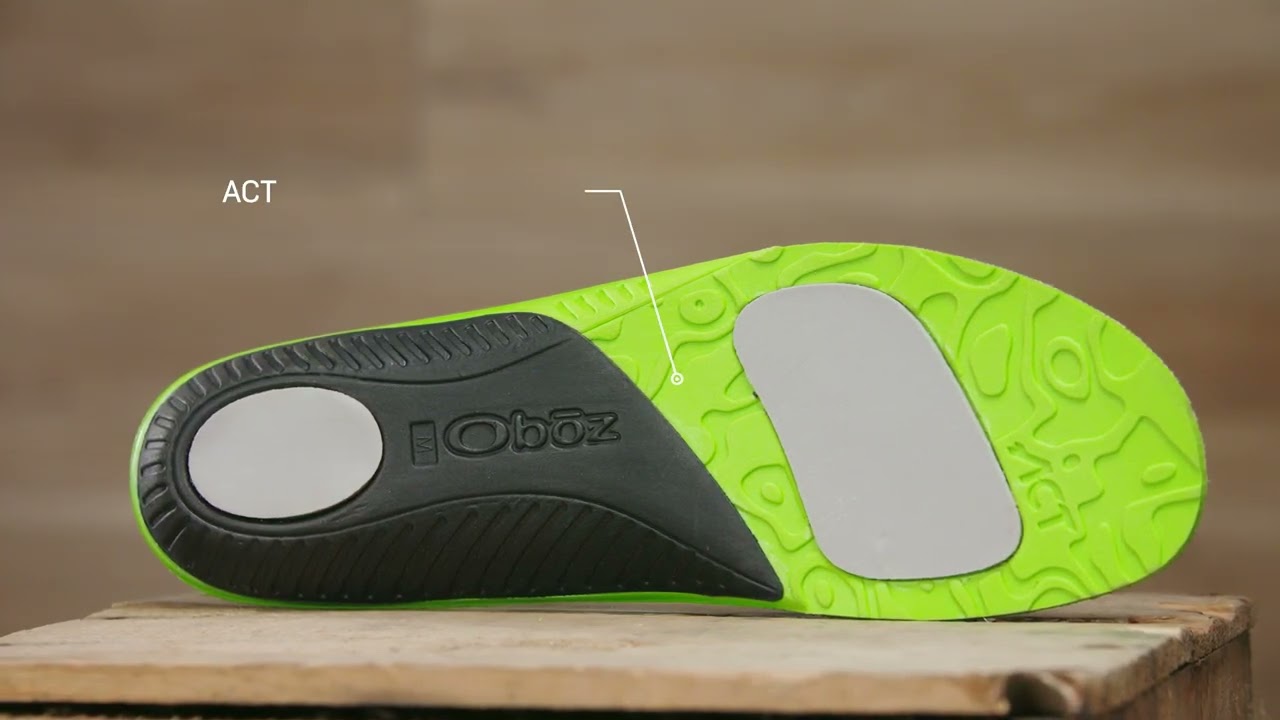 Watch Oboz Unity Blaze Trail Insole - Unisex Comfort Orthotic Shoe / Boot Insoles with Enhanced Arch Support video