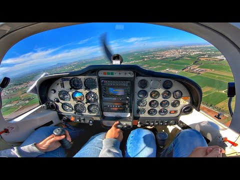 Tecnam P2002 Cockpit View | Landing at Larnaca