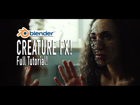 CREATURE FX IN BLENDER: Object tracking Digital makeup tutorial!