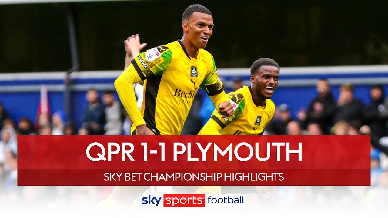 Whittaker scores SCREAMER as 9 player Plymouth get draw! | QPR 1-1 Plymouth | EFL Highlights