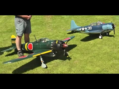 GIANT 1/5 SCALE ZERO ZEN - 90cc 3 CYL RADIAL SAITO + DAUNTLESS 150cc 5 CYL RADIAL MOKI  NLMFC - 2024