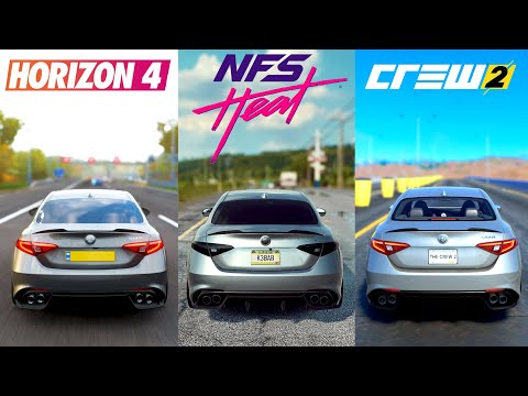 ALFA ROMEO QUADRIFOGLIO - Need For Speed HEAT vs Forza Horizon 4 vs The Crew 2