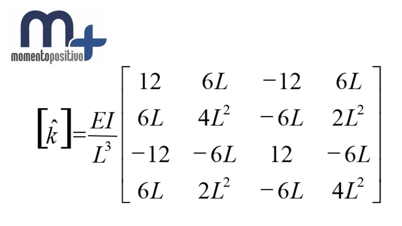 Matriz de rigidez: elemento de viga