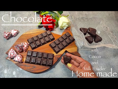 Homemade Chocolate | Chocolate with Cocoa Powder | Easy Chocolate Recipe
