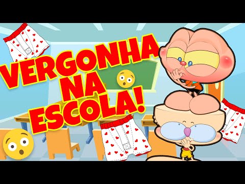 Capa de Mongo e Drongo voltam às aulas - PASSANDO VERGONHA 😚 - desenho animado na Escolinha
