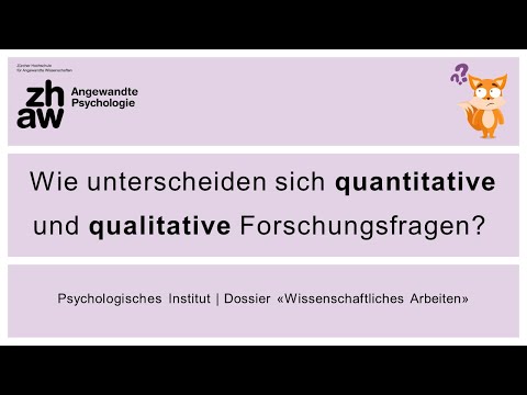 Wie unterscheiden sich quantitative und qualitative Forschungsfragen?