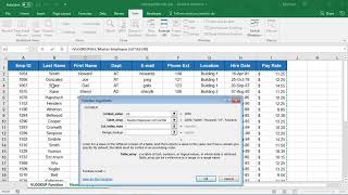 Microsoft Excel - Dynamic VLOOKUP() with MATCH() Function
