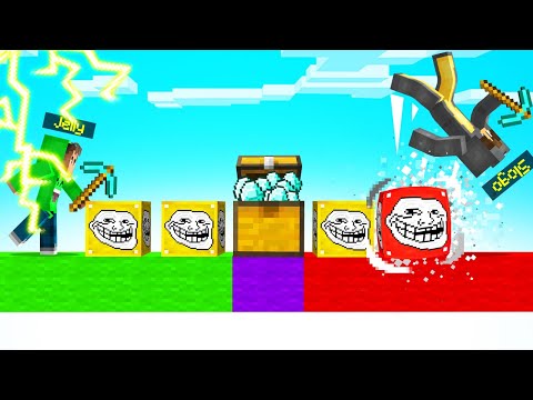 Playing A *TROLL* LUCKY BLOCK RACE In MINECRAFT!