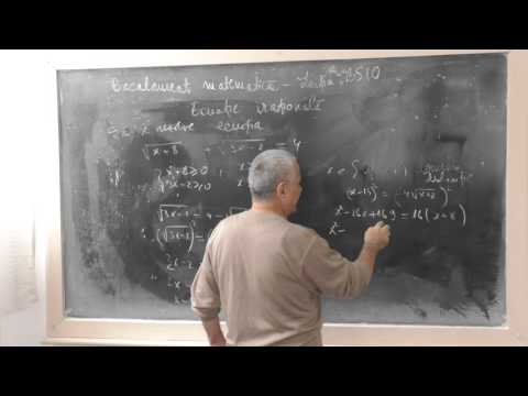 Lectia BAC 53 -  Ecuatie irationala -   Domeniu maxim de definitie