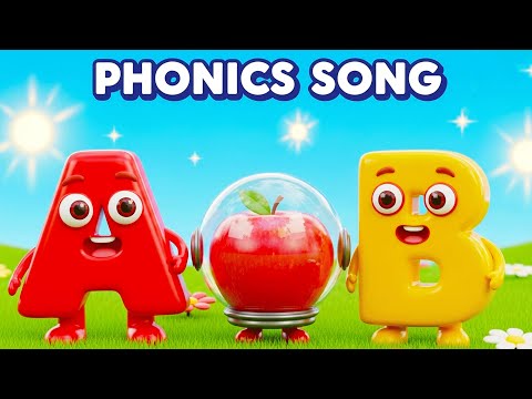Phonics Song with TWO Words - A For Apple - ABC Alphabet Songs with Sounds for Children