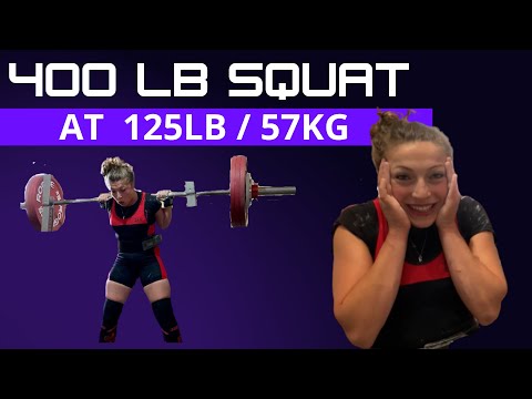 125lb Girl Squats 400lbs - Unofficial 57kg IPF World Record