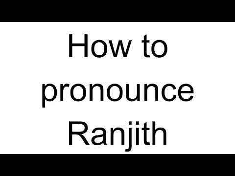 How to Pronounce Ranjith (Hindi)