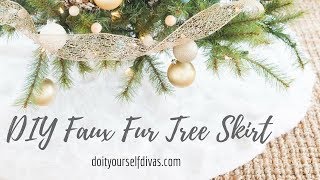 Faux Fur Christmas Tree Skirt