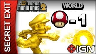 New Super Mario Bros. 2 - Secret Exit Guide - World Mushroom-1 - Walkthrough