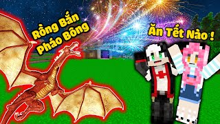 REDHOOD TẶNG MỀU PHÁO HOA RỒNG LỬA ĂN MỪNG NĂM MỚI TRONG MINECRAFT*MỀU THỬ THÁCH BẮN PHÁO BÔNG 7 MÀU