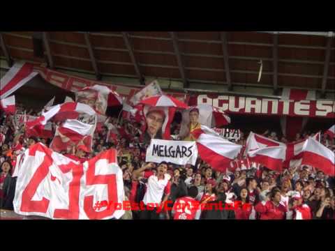 "SEGUIREMOS UNIDOS POR NUESTRA FE - IND SANTA FE Vs Atlético Nacional - Cuadrangulares Clausura 2013" Barra: La Guardia Albi Roja Sur • Club: Independiente Santa Fe • País: Colombia