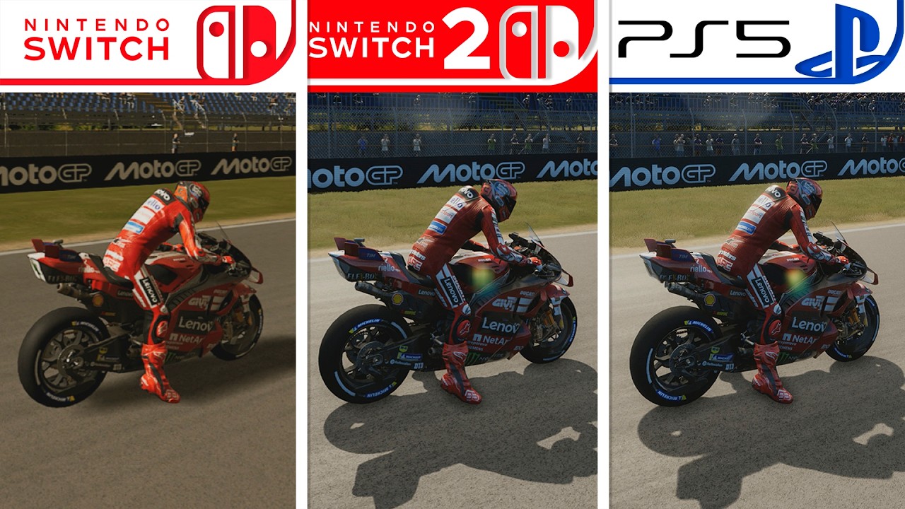 MotoGP 26 | Switch - Switch 2 - PS5 | Graphics Comparison