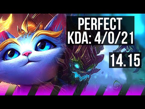 YUUMI & Zeri vs MAOKAI & Jhin (SUP) | 4/0/21, 700+ games | NA Diamond | 14.15