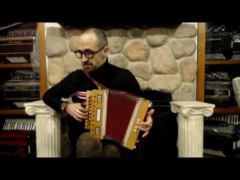 4013 - Cherry Paolo Soprani Saltarello Organetto Diatonic Button Accordion B LMM 21 8 $1499