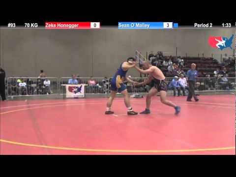 FILAJRGR: 70 KG: Zeke Honegger (Team Sehnert) vs. Sean O`Malley (Terrapin WC)