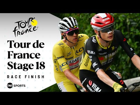 BRUTAL MOUNTAIN FINISH! 😰 | Men's Tour de France Stage 18 Final KM's | TNT Sports Cycling